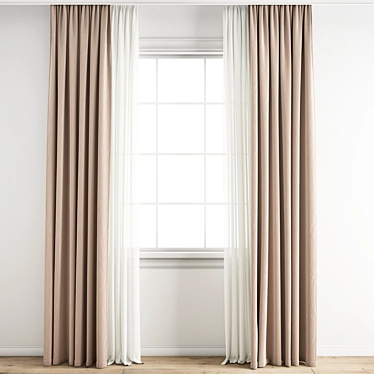 Polygonal Curtain Model | High Quality & Multiple Formats 3D model image 1 