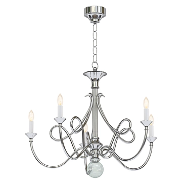 Elegant Twist 36" Chandelier 3D model image 1 