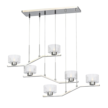 Kichler Lasus 6-Light LED Chandelier 3D model image 1 