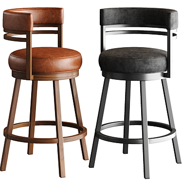 Chamisa Swivel Stool: Functional Elegance 3D model image 1 