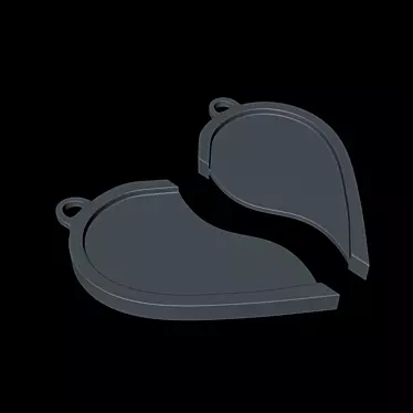 Dual-Heart Model for 3D Printing 3D model image 1 