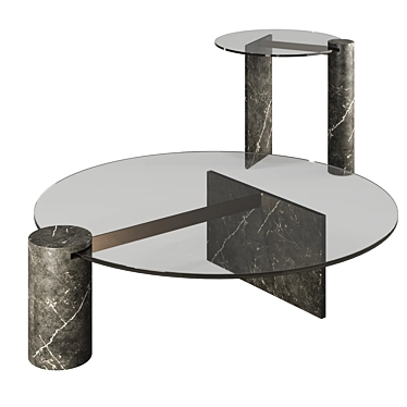 Natuzzi Frost: Innovative Coffee Tables 3D model image 1 