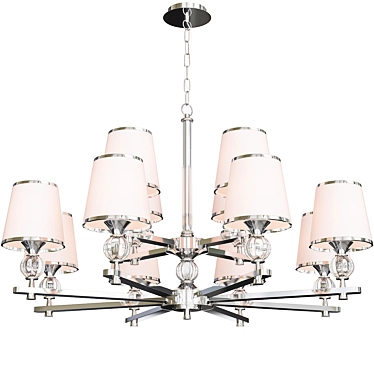 Elegant Aureola Pendant Chandelier 3D model image 1 