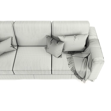 Luxurious HomeVance Casero Leather Sofa 3D model image 1 