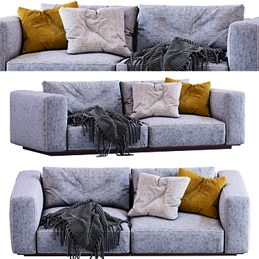 Flexform Grande Sofa: Elegant Comfort 3D model image 1 