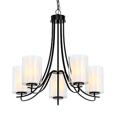 Parsons Studio 25: Sleek Sand Coal Chandelier 3D model image 1 