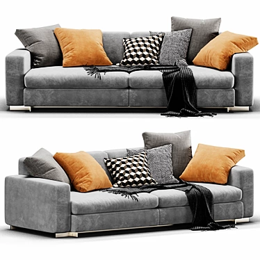 Contemporary Two-Seater Sofa by Molteni & C 3D model image 1 