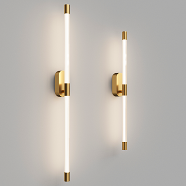 Elegant LED Cylinder Wall Lamp 3D model image 1 