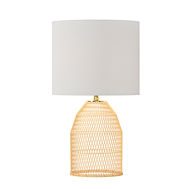 Rattan Diagonal Weave Table Lamp