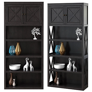 Tyler Creek Shelving Unit - Stylish and Functional 3D model image 1 