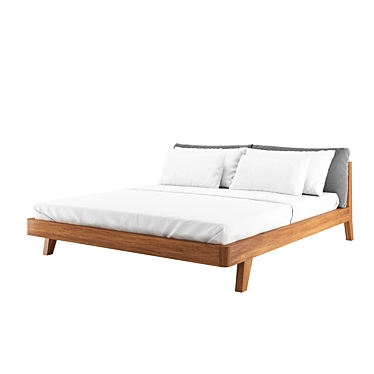 Sleek Scandinavian Design: Mikkel Bed 3D model image 1 