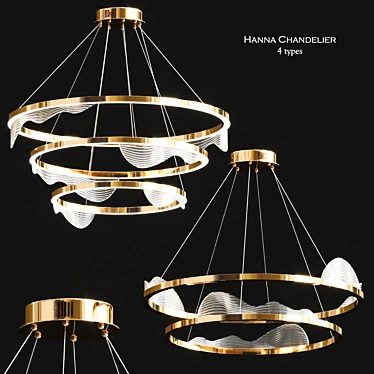 Hanna Chandelier: Modern, Stylish, and Versatile! 3D model image 1 