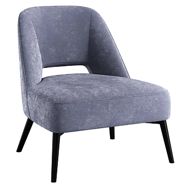 Sleek Dante Armchair: Luxury and Comfort 3D model image 1 