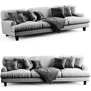 Elegant Tuscany Sofa 3D model image 1 