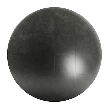 Modern Cumulus Black Concrete Tile 3D model image 1 
