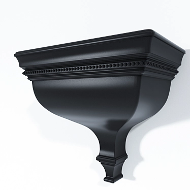 Classic Black Wall Corbel: Sheffield Elegance 3D model image 1 