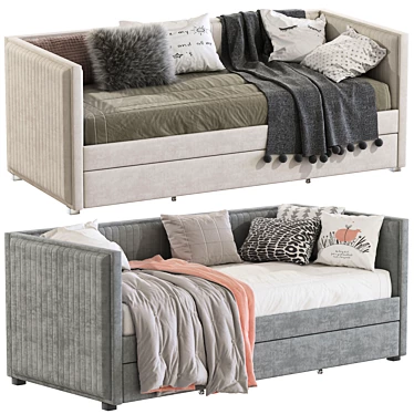 Modern Convertible Sofa Bed 3D model image 1 