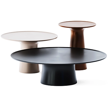 Minimalist Metal Coffee Tables 3D model image 1 