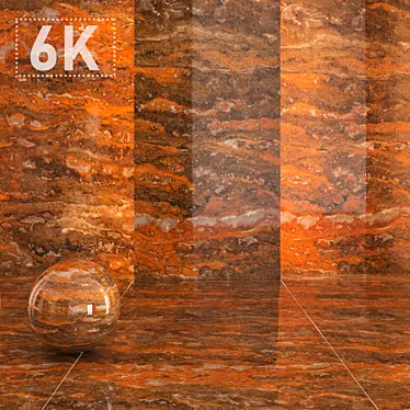 Elegant Orange Marble Slabs 3D model image 1 