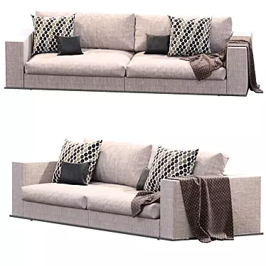 Modern Elegance: Hamilton Sofa by Minotti 3D model image 1 