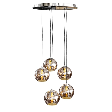 Contardi Kubric 5-Light Cluster Pendant 3D model image 1 