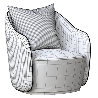 Audrey M Modern Armchair 3D model image 1 