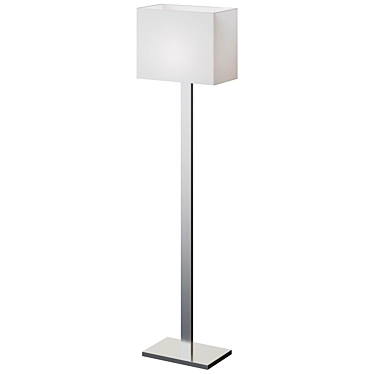 Elegant Nickel-Plated Floor Lamp 3D model image 1 