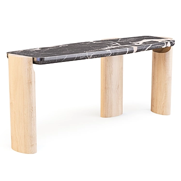 Lob Low Console: Nature-Inspired Elegance 3D model image 1 