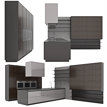 Versatile Kitchen Collection 3D model image 1 