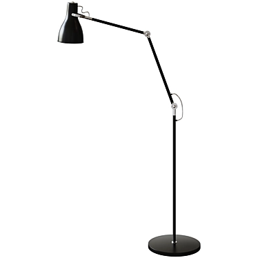 Sleek Anthracite Floor Lamp 3D model image 1 