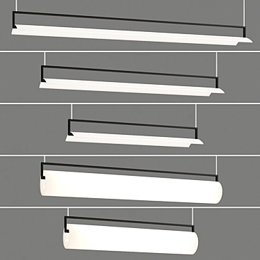 Sleek Kontur Hanging Lamp 3D model image 1 