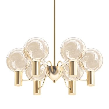 Scandinavian Vintage Ceiling Lamp 3D model image 1 