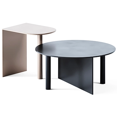 Piatto Coffee Tables: Modern Elegance 3D model image 1 