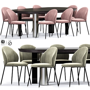 Elegant Eichholtz EN Dining Chair 3D model image 1 