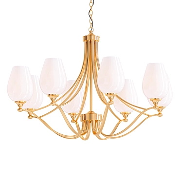 Modern Palermo Pendant Chandelier 3D model image 1 