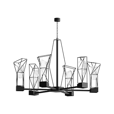 Industrial Loft Pendant Chandelier 3D model image 1 