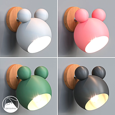 Mickey Mouse Kids Wall Lamp 3D model image 1 