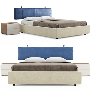 Presotto Delfi Bed v2: Italian Design Luxury 3D model image 1 