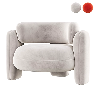  Embrace Armchair: Modern Comfort 3D model image 1 