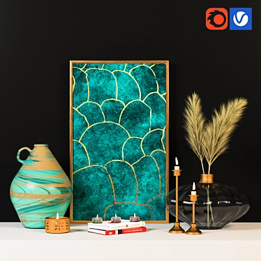 Elegant Decor Set 3D model image 1 