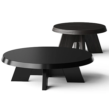 Minimalist Wood Coffee Tables 3D model image 1 