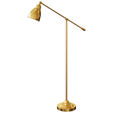 Vintage Brass Floor Lamp 3D model image 1 