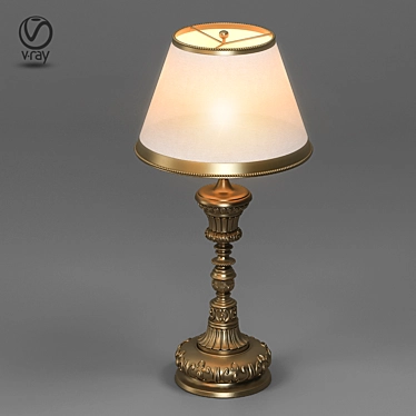 Versatile Fabric Metal Lamp 3D model image 1 