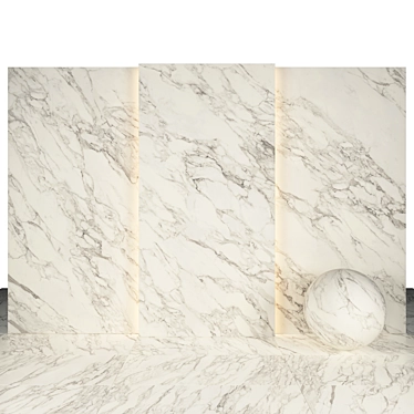 Arabescato Marble Tiles: Versatile & Luxurious 3D model image 1 