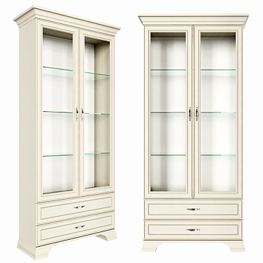 Tiffany 2V2S Showcase Cabinet: Elegant and Spacious 3D model image 1 