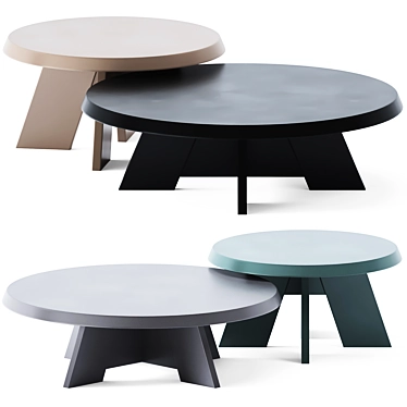 Minimalist Piet Boon Coffee Tables 3D model image 1 