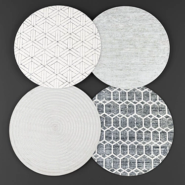 Modern Round Rug Collection 3D model image 1 