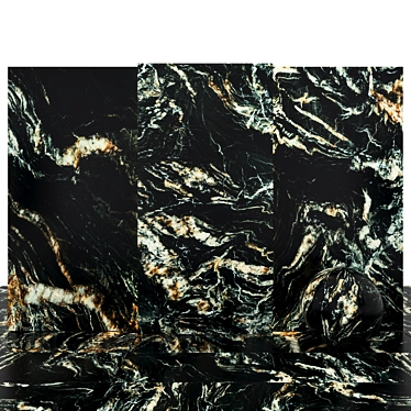 WaveMarble: Glossy, Textured Slabs & Tiles - 8 Options 3D model image 1 