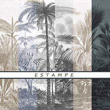 Estampe Wallpaper Collection: Mysterious Nature Prints 3D model image 1 