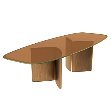 Italian Retro-inspired Dining Table 3D model image 1 